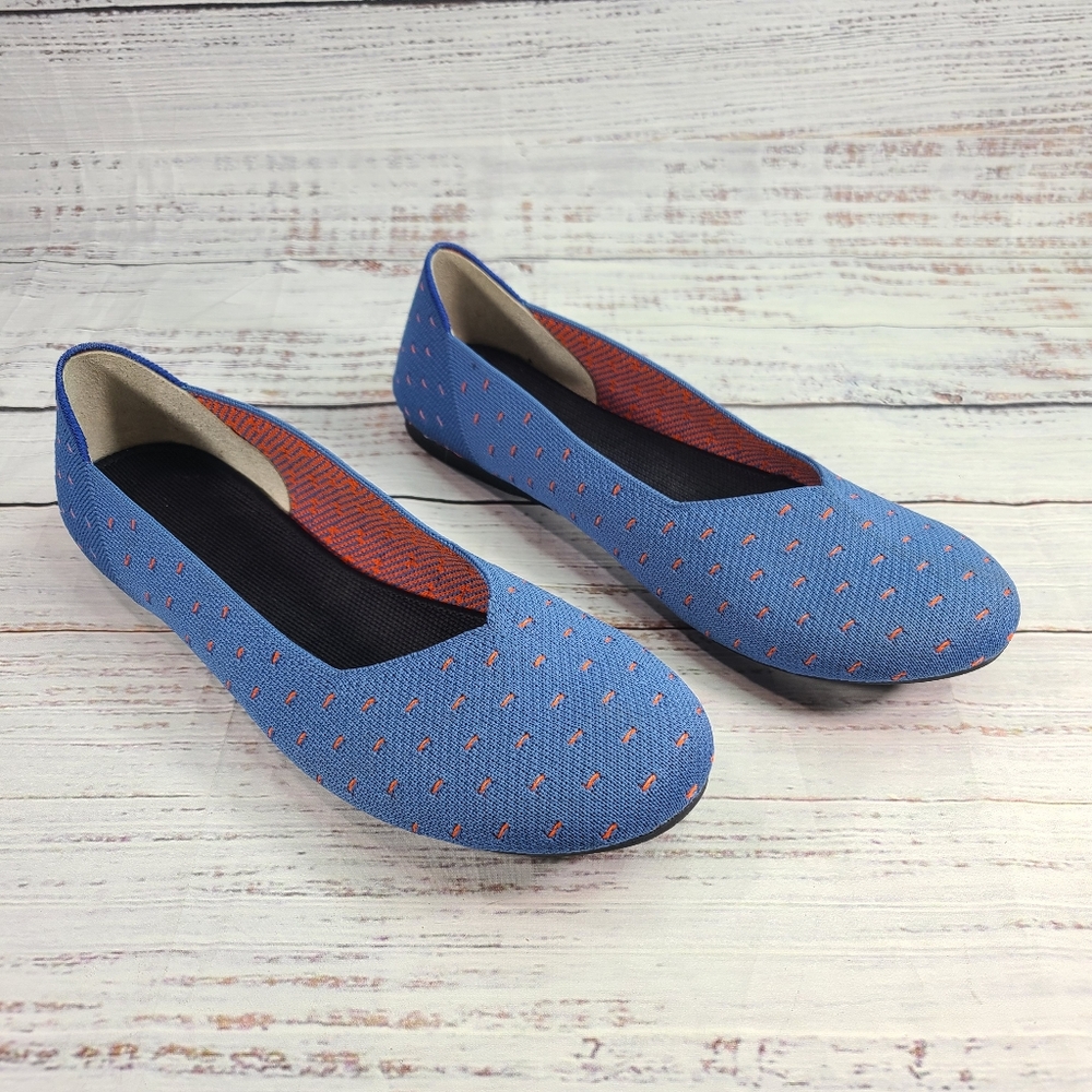 EVGLOW Women's Knit Ballet Flat Round Toe Slip On Flats Shoes Classic Mesh US11